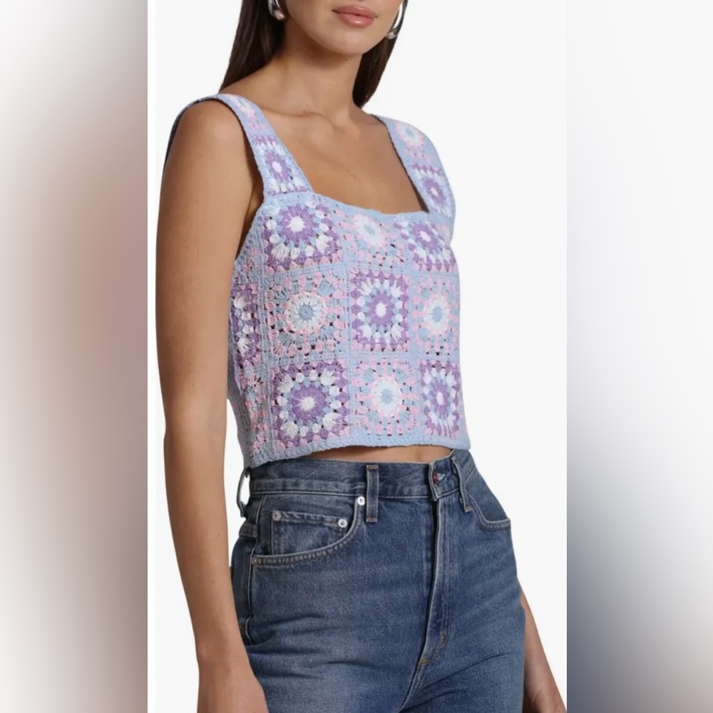 Crochet Sleeveless Top | Lilac NWT